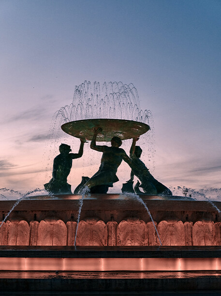 Triton Fountain at Night