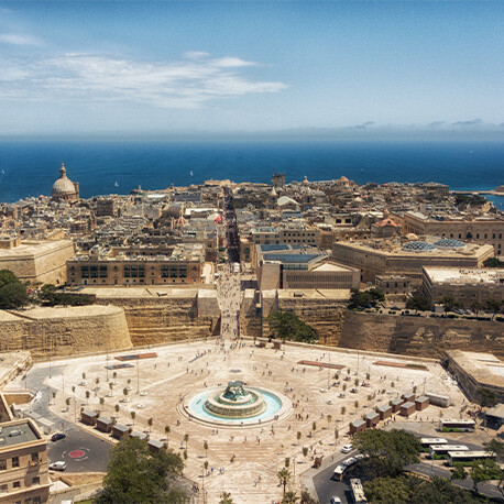 Aerial View of Valletta