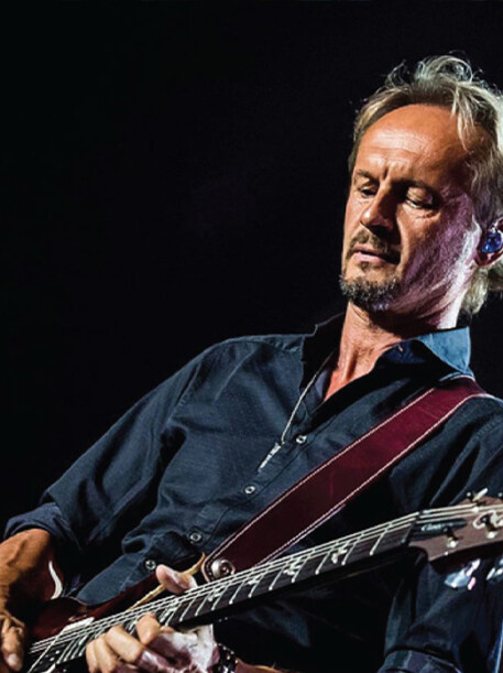 Italian guitarist Luca Colombo performing on stage