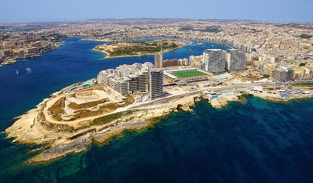 Aerial view of Sliema