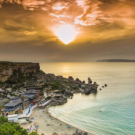 Sunset over Paradise bay