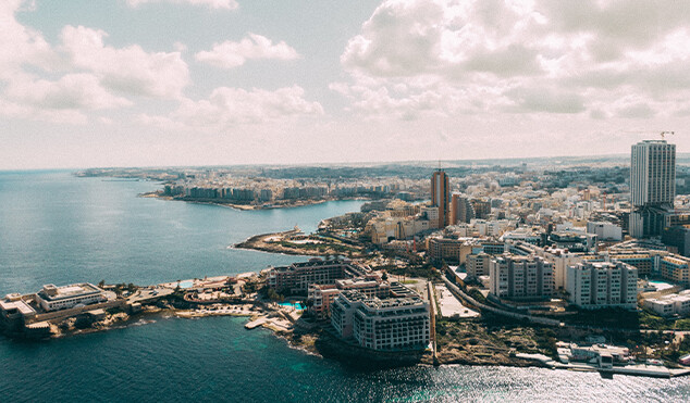 Aerial view of Sliema