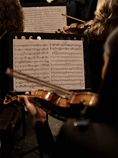 Violins in an Orchestra