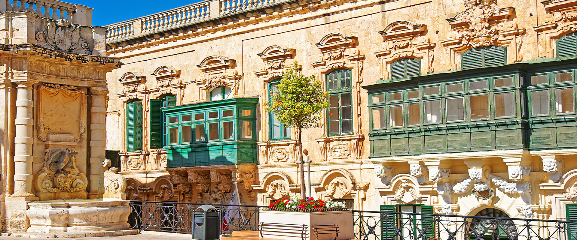 Traditional Maltese Balconies in Valletta