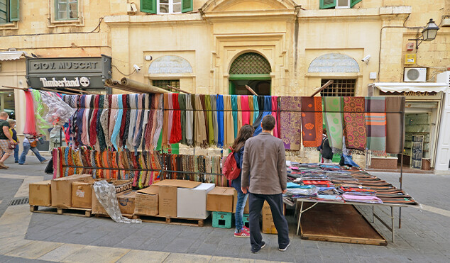 Open air market in Malta