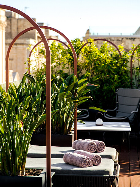 Rooftop Terrace at 5-star Rosselli AX Privilege in Valletta, Malta