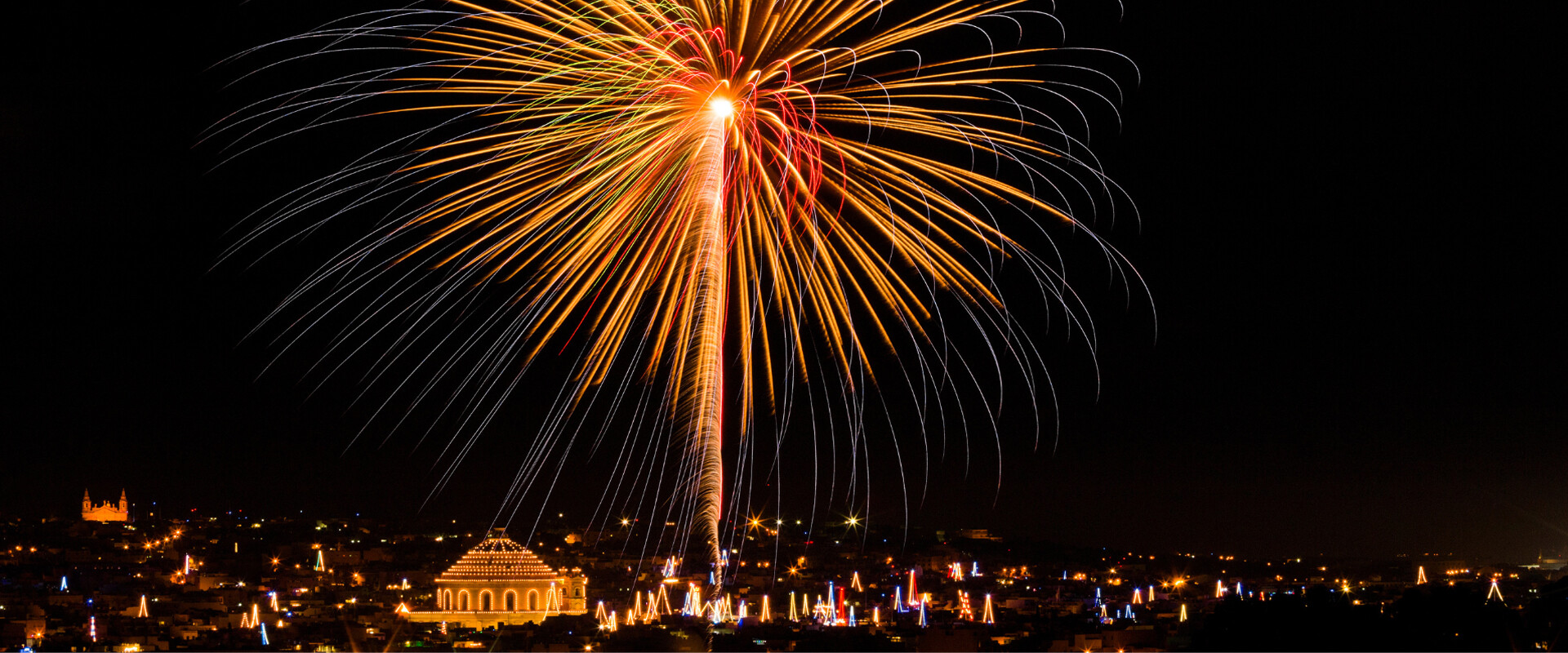 Fireworks over Mosta