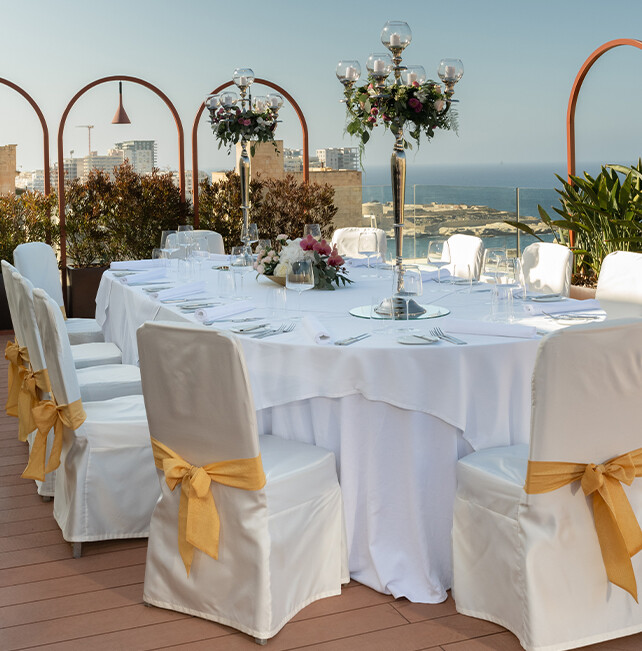 5-star Luxury Hotel in Valletta - Rosselli AX Privilege - Over Grain - Rooftop wedding venue in Malta