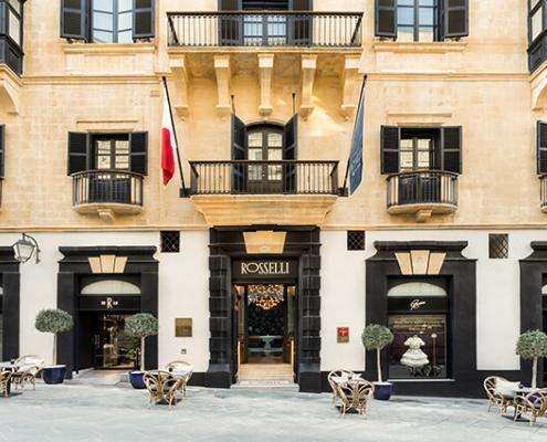 5-star Luxury Hotel in Valletta Malta Rosselli AX Privilege - Traditional Maltese Facade