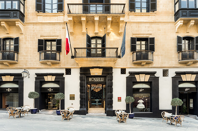 5-star Luxury Hotel in Valletta Malta Rosselli AX Privilege - Traditional Maltese Facade