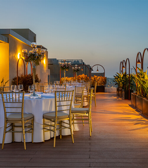5-star luxury hotel Rosselli AX Privilege - Rooftop event venue in Valletta