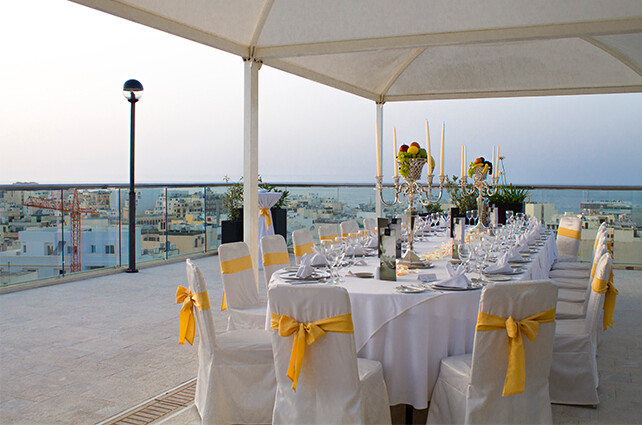 4-star AX The Victoria Hotel in Sliema - Rooftop wedding venues in Malta - It-Terazzin Pool Deck