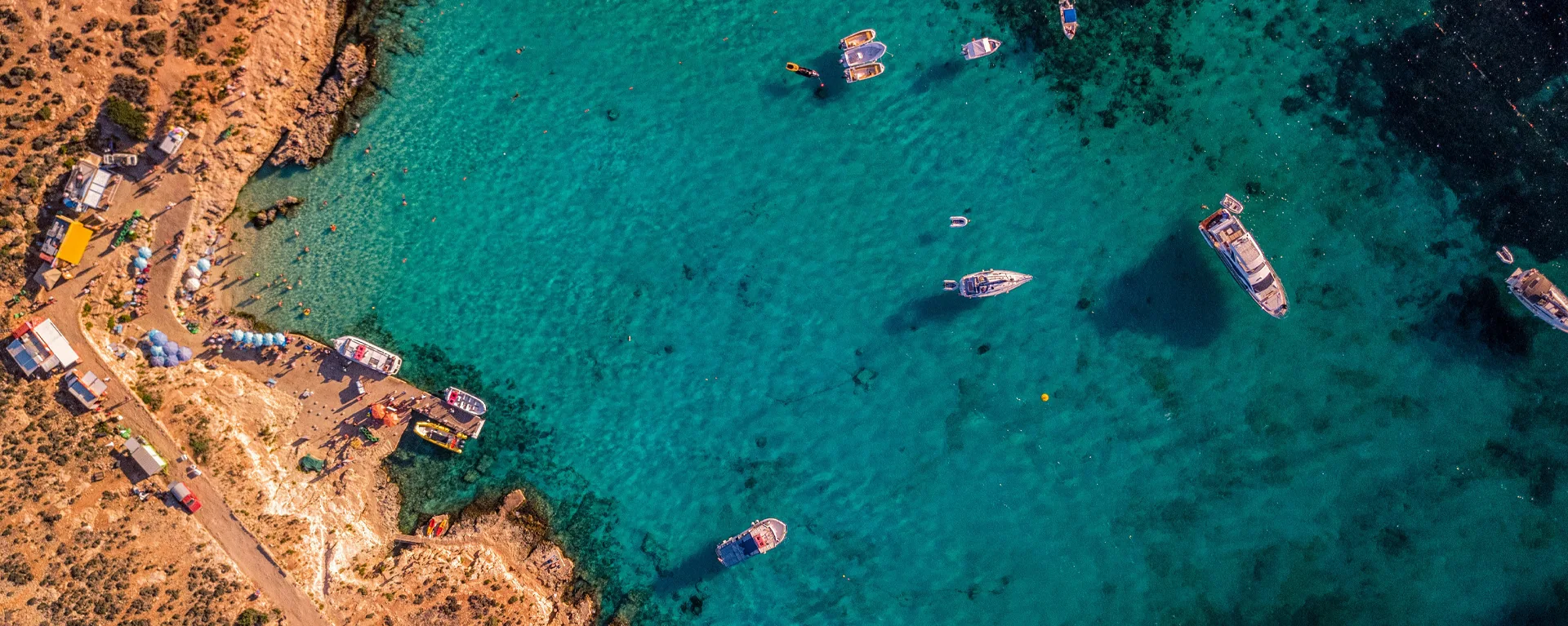 Aerial view of Comino Malta