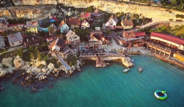 The film set of Popeye