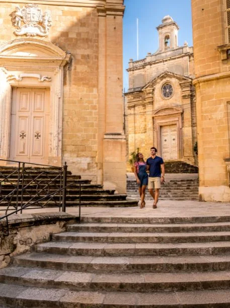 Streets of Birgu - part of the Three Cities in Malta