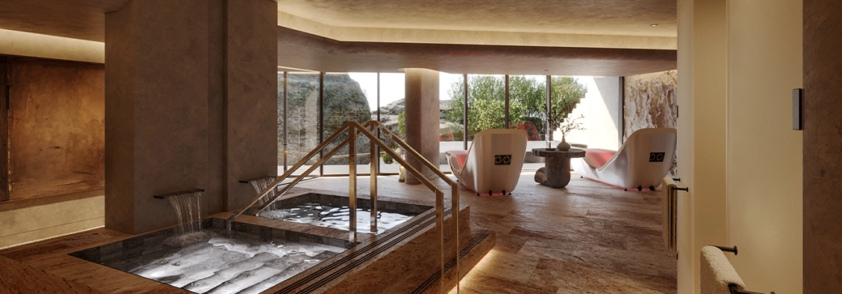 Cold and Hot Plunge Pools at Verdala Wellness Hotel in Malta