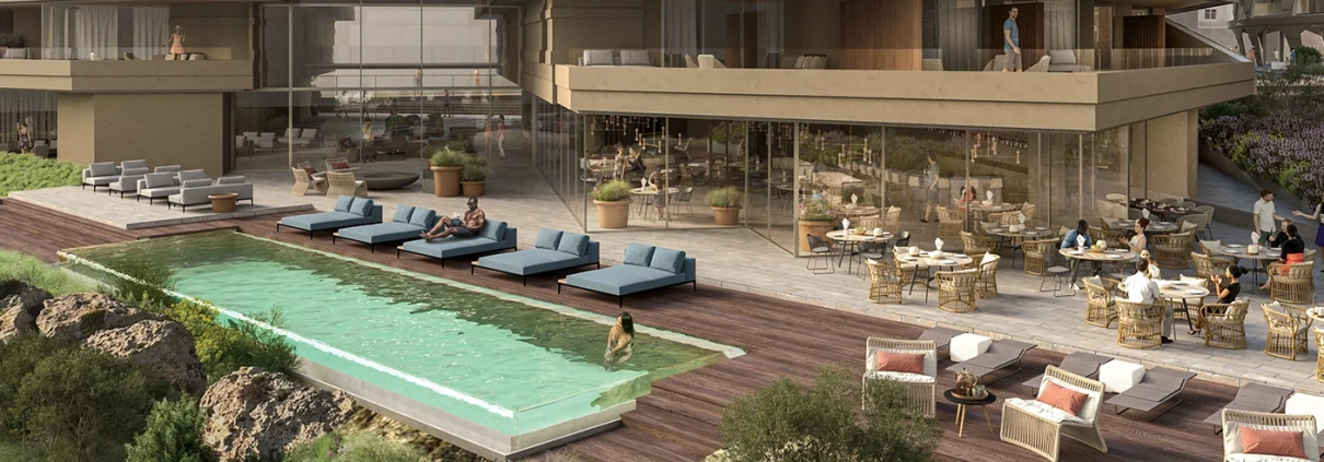 Outdoor Pool at 5-star Verdala Wellness Hotel in Rabat Malta